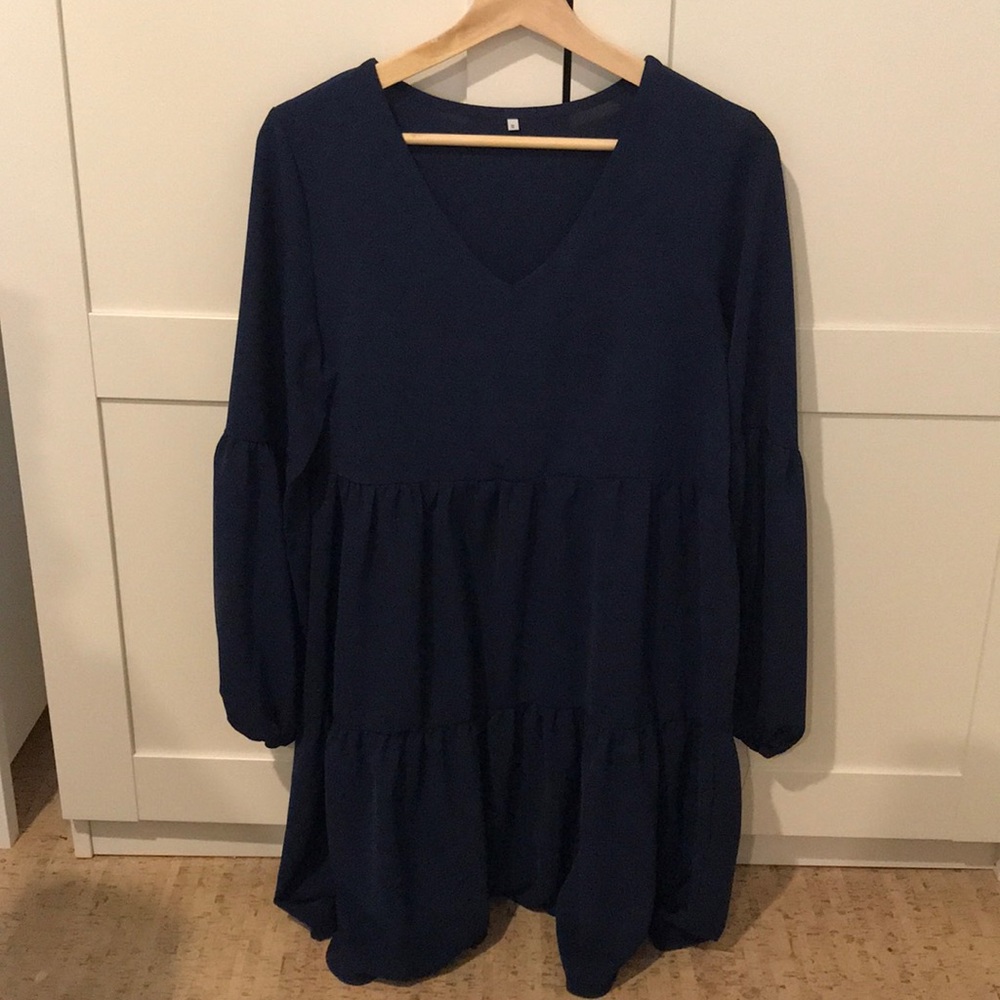Navy blue flowy dress